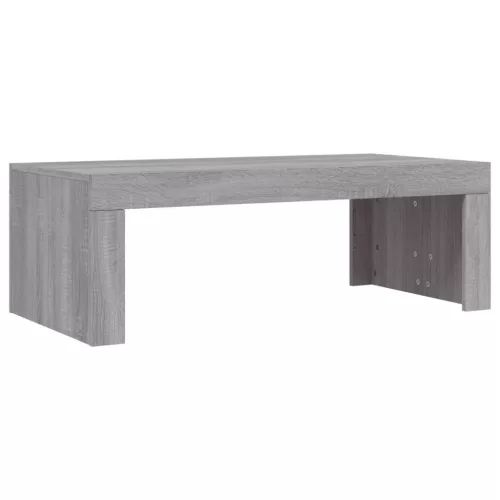 Szürke sonoma színű szerelt fa dohányzóasztal 102 x 50 x 36 cm