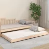 Tömör fenyőfa ágy matrac nélkül 100 x 200 cm
