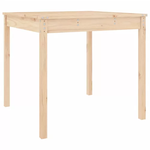 Tömör fenyőfa kerti asztal 82,5 x 82,5 x 76 cm