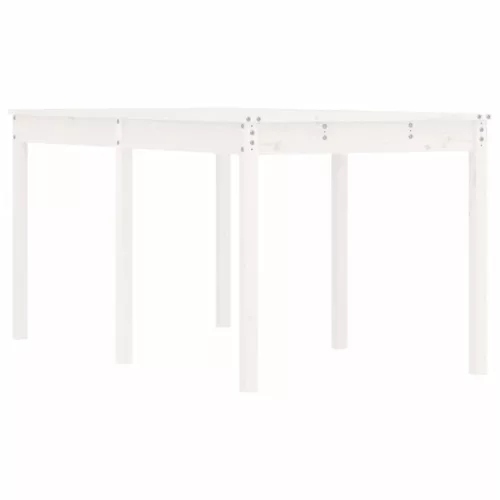 Fehér tömör fenyőfa kerti asztal 159,5 x 82,5 x 76 cm