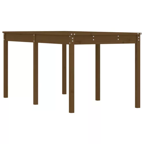 Mézbarna tömör fenyőfa kerti asztal 159,5 x 82,5 x 76 cm