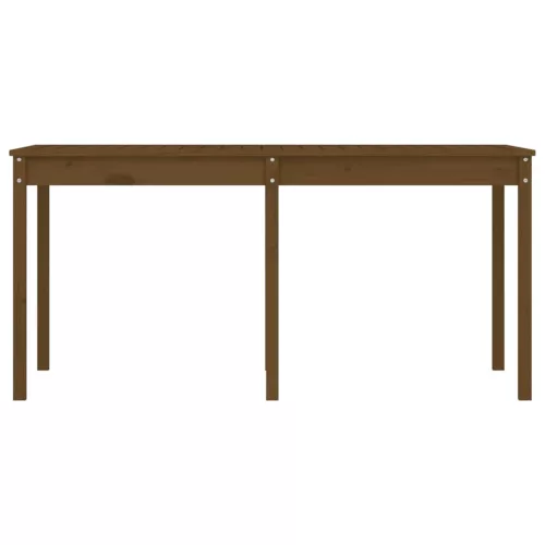 Mézbarna tömör fenyőfa kerti asztal 159,5 x 82,5 x 76 cm