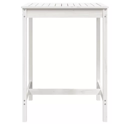 Fehér tömör fenyőfa kerti asztal 82,5x82,5x110 cm