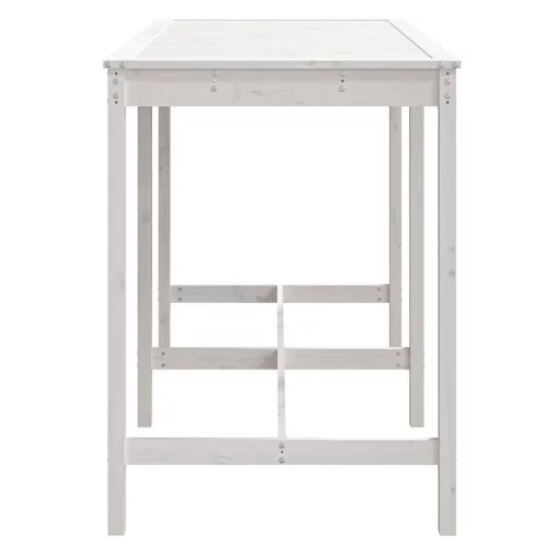 Fehér tömör fenyőfa kerti asztal 159,5 x 82,5 x 110 cm