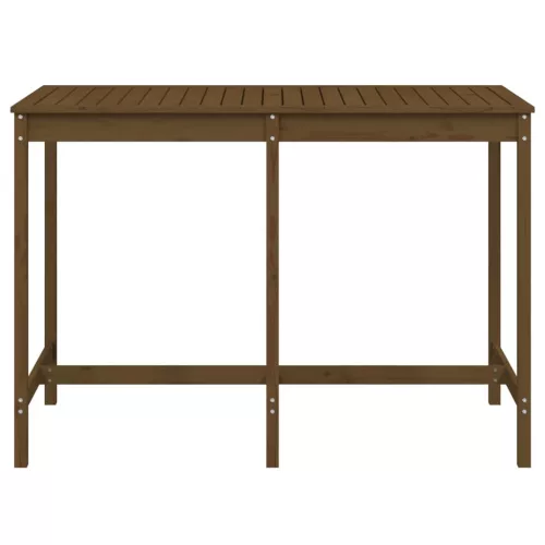 Mézbarna tömör fenyőfa kerti asztal 159,5 x 82,5 x 110 cm