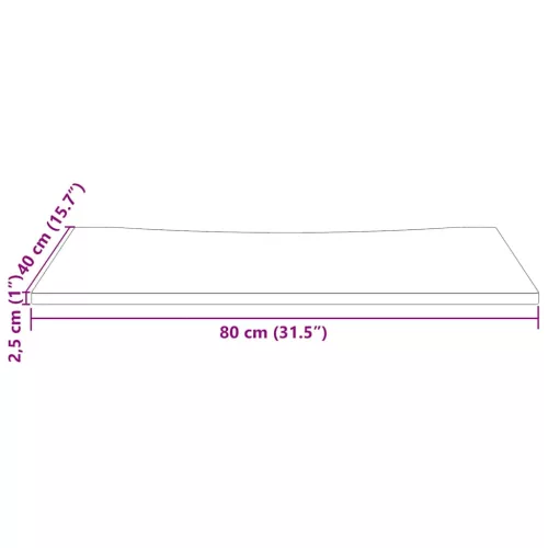 Fehér tömör fenyőfa asztallap 80 x 40 x 2,5 cm