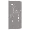 Virágmintás corten acél kerti faldísz 105 x 55 cm