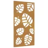Levélmintás corten acél kerti faldísz 105 x 55 cm