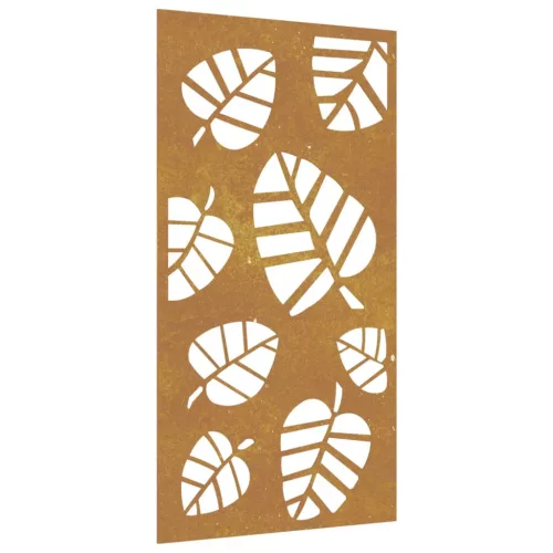 Levélmintás corten acél kerti faldísz 105 x 55 cm