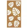 Levélmintás corten acél kerti faldísz 105 x 55 cm