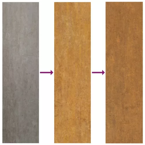 Levélmintás corten acél kerti faldísz 105 x 55 cm