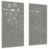 2 db virágmintás corten acél kerti faldísz 105 x 55 cm