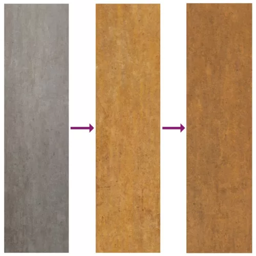 2 db virágmintás corten acél kerti faldísz 105 x 55 cm