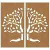 2 db famintás corten acél kerti faldísz 105 x 55 cm
