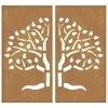 2 db famintás corten acél kerti faldísz 105 x 55 cm