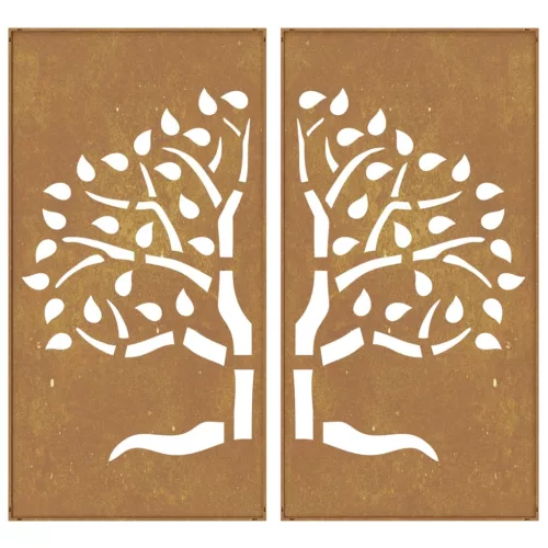 2 db famintás corten acél kerti faldísz 105 x 55 cm