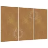 3 db napmintás corten acél kerti faldísz 105 x 55 cm