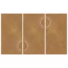3 db napmintás corten acél kerti faldísz 105 x 55 cm