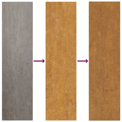 3 db napmintás corten acél kerti faldísz 105 x 55 cm