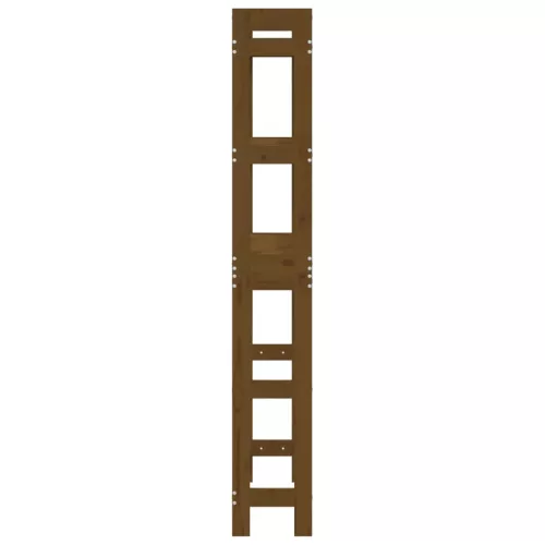Mézbarna tömör fenyőfa fürdőszoba állvány 63x26x171 cm