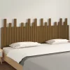 Mézbarna tömör fenyőfa fali fejtámla 204 x 3 x 80 cm