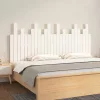 Fehér tömör fenyőfa fali fejtámla 166 x 3 x 80 cm