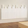 Fehér tömör fenyőfa fali fejtámla 166 x 3 x 80 cm