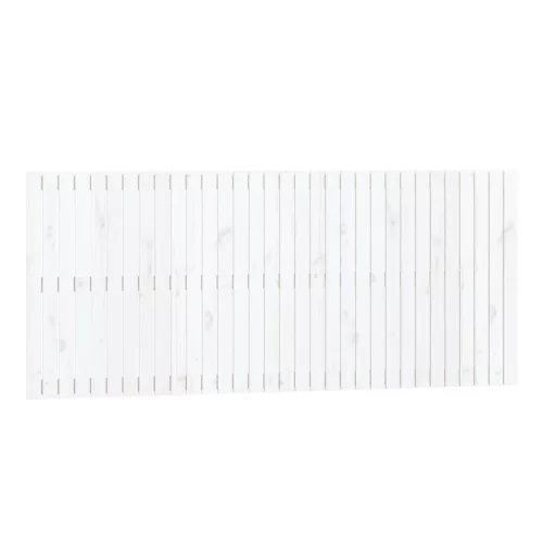 Fehér tömör fenyőfa fali fejtámla 204 x 3 x 90 cm
