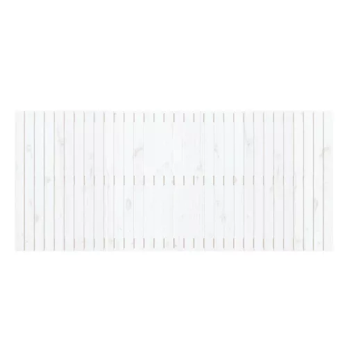 Fehér tömör fenyőfa fali fejtámla 204 x 3 x 90 cm