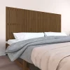 Mézbarna tömör fenyőfa fali fejtámla 204x3x90 cm