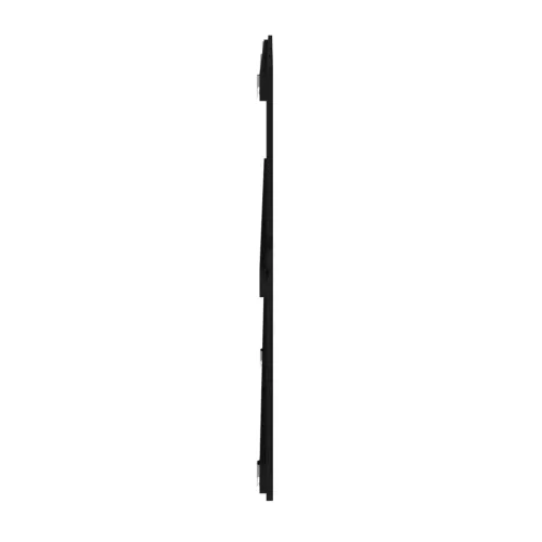 Fekete tömör fenyőfa fali fejtámla 204x3x90 cm