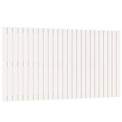 Fehér tömör fenyőfa fali fejtámla 159,5x3x90 cm