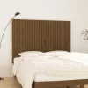 Mézbarna tömör fenyőfa fali fejtámla 159,5x3x110 cm