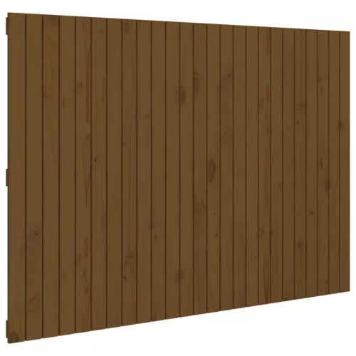 Mézbarna tömör fenyőfa fali fejtámla 159,5x3x110 cm
