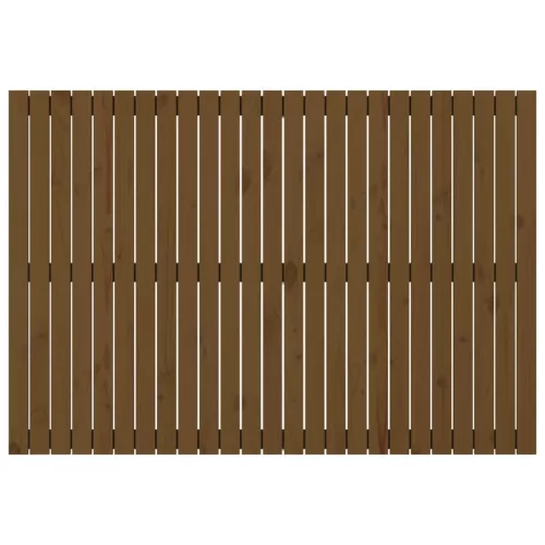 Mézbarna tömör fenyőfa fali fejtámla 159,5x3x110 cm
