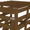 Mézbarna tömör fenyőfa szemeteskuka tároló 84x90x128,5 cm