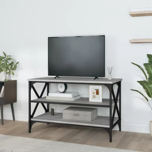 Szürke sonoma színű szerelt fa TV-szekrény 80x40x50 cm