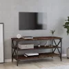 Füstös tölgy színű szerelt fa TV-szekrény 100x40x50 cm
