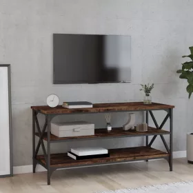 Füstös tölgy színű szerelt fa TV-szekrény 100x40x50 cm