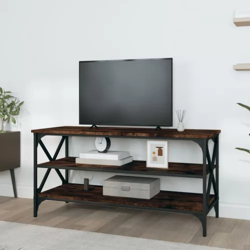 Füstös tölgy színű szerelt fa TV-szekrény 100x40x50 cm