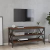 Barna tölgyszínű szerelt fa TV-szekrény 100x40x50 cm