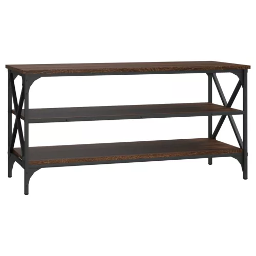 Barna tölgyszínű szerelt fa TV-szekrény 100x40x50 cm