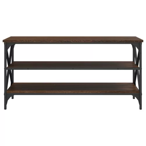 Barna tölgyszínű szerelt fa TV-szekrény 100x40x50 cm