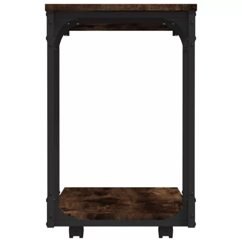Füstös tölgy színű szerelt fa keres kisasztal 50 x 35 x 55,5 cm
