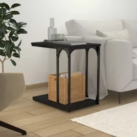 Fekete szerelt fa kisasztal 50 x 35 x 52 cm