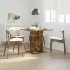 Füstös tölgy színű szerelt fa étkezőasztal 80 x 80 x 75 cm