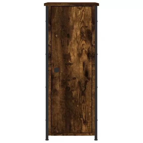 2 db füstös tölgy színű szerelt fa éjjeliszekrény 32x42x80 cm