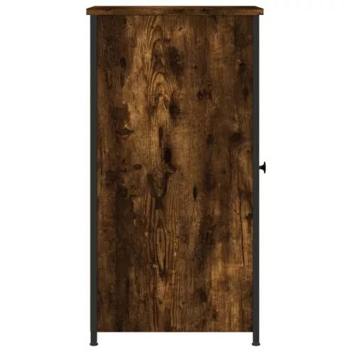 2 db füstös tölgy színű szerelt fa éjjeliszekrény 32x42x80 cm
