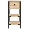 2 db sonoma tölgy színű szerelt fa éjjeliszekrény 34x36x70 cm