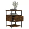 Füstös tölgy színű szerelt fa éjjeliszekrény 40x42x56 cm